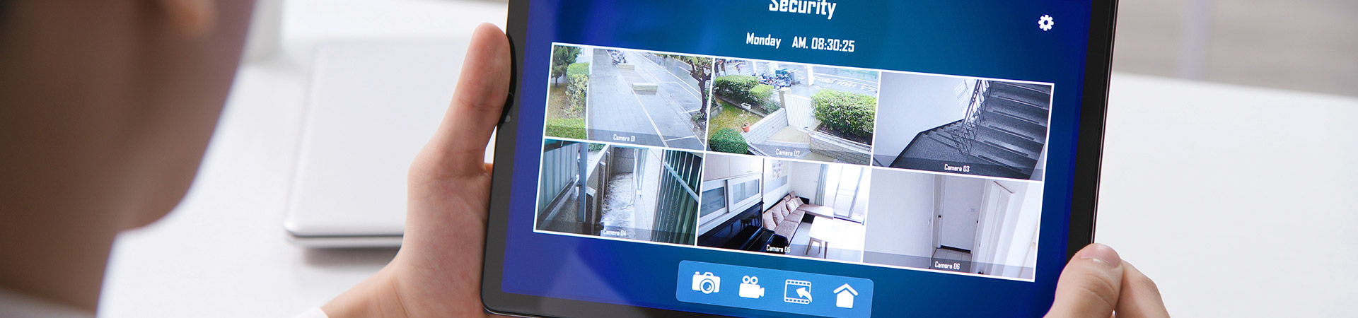 Home security cameras viewed